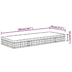 vidaXL Matelas à ressorts bonnell moyen 70x200 cm pas cher