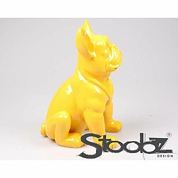 Stoobz Chien bouledogue français coloré 37 x 25 x 22 cm jaune.