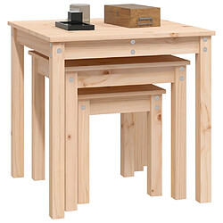 Acheter vidaXL Tables gigognes 3 pcs Bois de pin massif