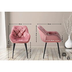 Non Lot de 2 chaises Tanna velours