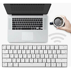 Acheter Chrono Clavier mécanique RK61, Clavier mécanique bimode Bluetooth Filaire/sans Fil USB avec 61 Touches pour Ordinateur/Tablette/téléphone Portable(blanc)