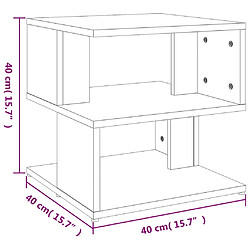 vidaXL Table d'appoint Gris béton 40x40x40 cm Aggloméré pas cher