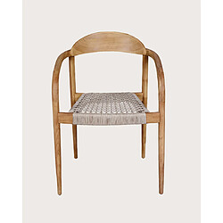 Acheter UNIQKA Kima - Chaise en teck massif et corde beige