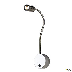 Applique intérieure et liseuse LED avec interrupteur SLV DIO FLEX PLATE, chrome, 2700 K