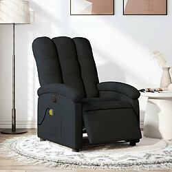 Maison Chic Fauteuil Relax pour salon, Fauteuil de massage inclinable électrique Noir Tissu -GKD85220