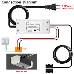 WIFI Intelligent Garage Door Opener Controller Lift Switch Mobile Phone APP Remote Control Timer Switch Compatible with Amazon Ale