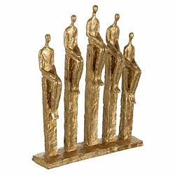 Paris Prix 5 Personnages sur Pied Déco Adole 40cm Or 