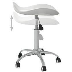 Acheter vidaXL Chaise pivotante de salle à manger Blanc Similicuir