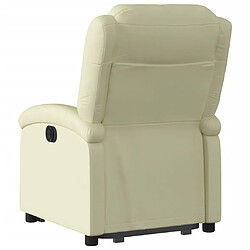 Acheter Maison Chic Fauteuil Relax pour salon, Fauteuil inclinable crème cuir véritable -GKD76210