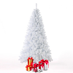 Eco-Xmas Sapin de Noël blanc artificiel et traditionnel 210 cm Aspen