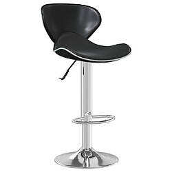 vidaXL Tabouret de bar Noir Similicuir