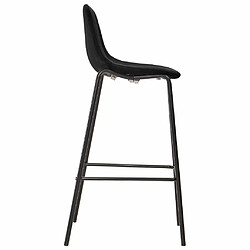 Avis vidaXL Chaises de bar lot de 6 noir tissu