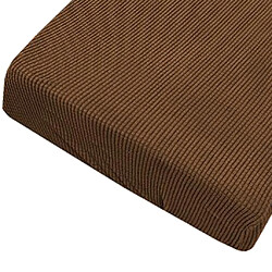 Jacquard Stretch Sofa Couch Chaise Coussin De Siège Housse Café-2 Places