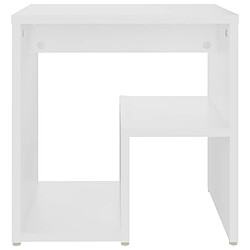 Avis vidaXL Tables de chevet 2 pcs blanc 40x30x40 cm bois d'ingénierie