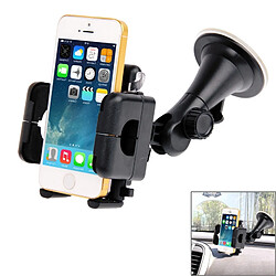 Wewoo Support Holder noir pour l'pour iPhone, Galaxy, Sony, Lenovo, HTC, , et d'autres Smartphones de la largeur: 5.1cm - 10.5cm universel de voiture de tasse de succion de rotation de 360 degrés / de bureau, 