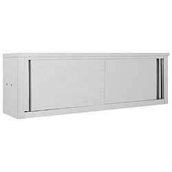 vidaXL Armoire de cuisine avec portes coulissantes 150x40x50 cm Inox