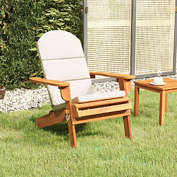 vidaXL Chaise de jardin Adirondack avec coussins bois massif d'acacia 