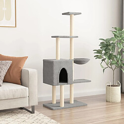 Avis Arbre à chat avec griffoirs,niche pour chat en sisal Gris clair 145 cm -MN45689