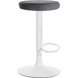 Acheter Non Lot de 2 tabourets de bar Ponte velours blanc