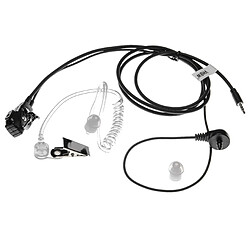 vhbw casque d'écoute avec microphone Push to Talk compatible avec Cobra PR560, PR580, PR590, PR650 radio talkie - walkie