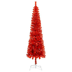 vidaXL Sapin de Noël étroit Rouge 150 cm