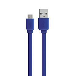 MOOOV Câble micro USB /USB-A plat 1 m - bleu