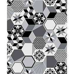 Cpm Crédence adhésive carreaux en aluminium Exa - L. 70 x l. 40 cm - Gris