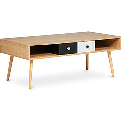 ICONIK INTERIOR Table basse en bois - Design scandinave - Miua Bois naturel