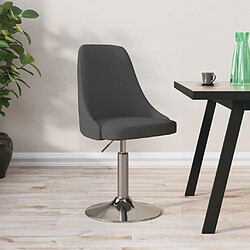 vidaXL Tabouret de bar Gris foncé Tissu 