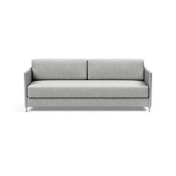 Inside 75 Canape lit NORDHAM couchage 140 cm micro check gris