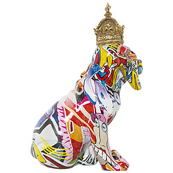 Acheter Figurine Décorative Alexandra House Living Multicouleur Plastique Chien Couronne 16 x 20 x 27 cm