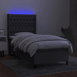 Avis Sommier à lattes et matelas LED,Cadre à lattes de lit pour Adulte Gris foncé 90x200cm Tissu -MN52781