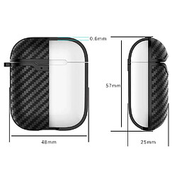 Avis Shot Coque Effet Carbone pour AirPods 1 APPLE Boitier de Charge Silicone Design Housse Protection (NOIR)