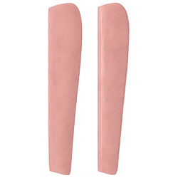 Acheter Maison Chic Tête de lit scandinave avec oreilles,meuble de chambre Rose 183x23x118/128 cm Velours -MN15775