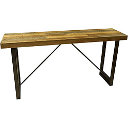 Antic Line Creations Console en fer et bois 160 x 40 x 80 cm.