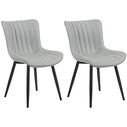 Non Lot de 2 chaises Largo simili cuir 