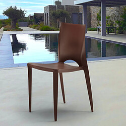 Ahd Amazing Home Design Lot 20 Chaises Colorées Design Moderne Hôtel Bar Restaurant Extérieur Color, Couleur: Marron