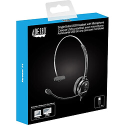 Adesso XTREAM-P1, Single-Sided USB Wired Headset with Built-in Microphone