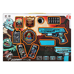 Playset Zombie Shot Pistolet à Fléchettes Bleu (50 x 35 cm) 