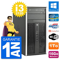 PC Tour HP Compaq Pro 6300 CMT Intel i3-2120 RAM 16Go Disque 1To Windows 10 Wifi · Occasion 