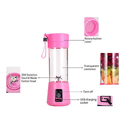 Universal Presse-agrumes électrique portable, mixeur à smoothies rechargeable, mini-mixeur à fruits USB, extracteur de fruits, milkshake alimentaire, multimoteur | presse-agrumes (rose) pas cher