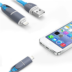 Karylax Câble de Charge Lightning vers USB couleur Bleu pour Apple iPhone 7, iPhone 7 Plus, iPhone 8, iPhone X pas cher