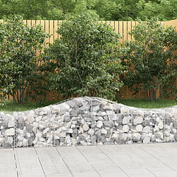 vidaXL Paniers à gabions arqués 7 pcs 200x50x40/60 cm fer galvanisé