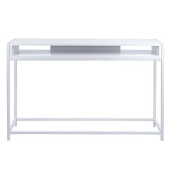 LEITMOTIV Console design métal Fushion - L. 122 x H. 81 cm - Blanc