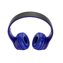 Casque Bluetooth V5.0 sans fil de Couleur Bleue avec Micro, batterie 200mAh pour 5 heures d'Appels et de Musique 