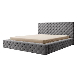 Bestmobilier Christiana - lit coffre - 180x200 - sommier inclus - en velours pas cher