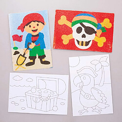 Baker Ross Illustrations pirates en sable coloré (lot de 8) que les enfants pourront décorer et exposer.