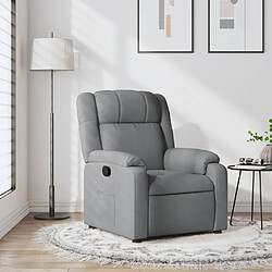 Maison Chic Fauteuil Relax pour salon, Fauteuil inclinable Gris clair Tissu -GKD59551