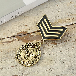 hommes medaille militaire militaire uniforme style broche bijoux bijoux or