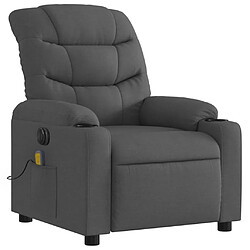 Avis vidaXL Fauteuil inclinable de massage électrique gris foncé tissu